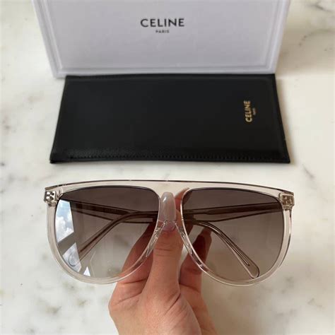 celine thin shadow sunglasses transparent|celine eyewear rectangular sunglasses.